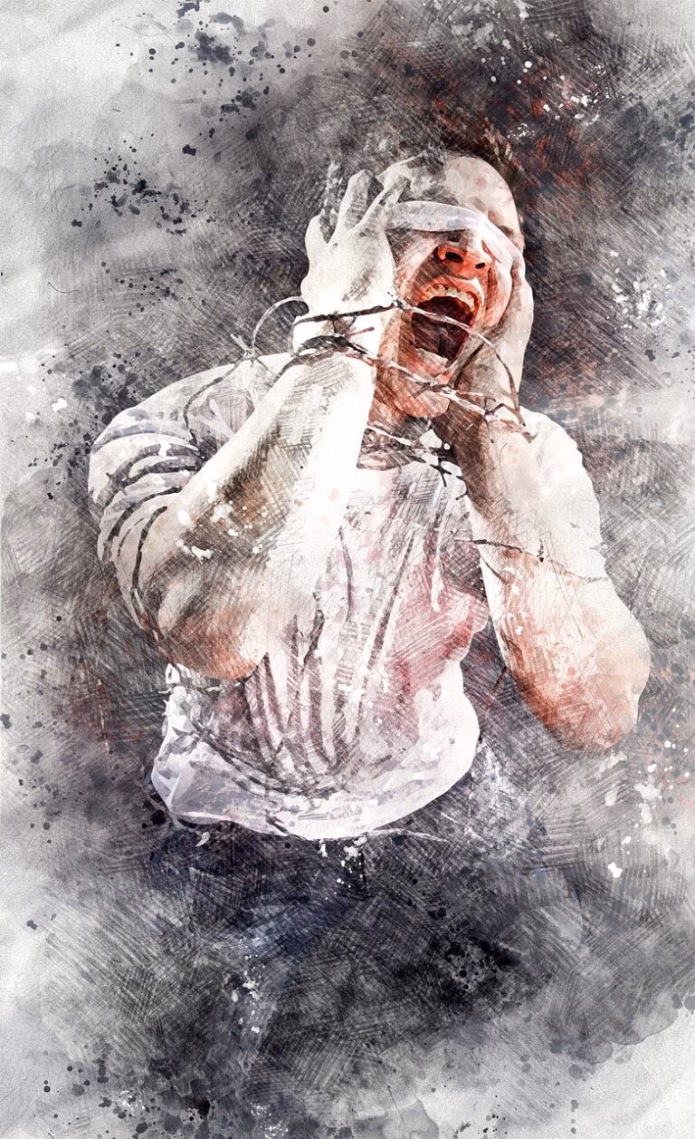 cry, barbed wire, caught